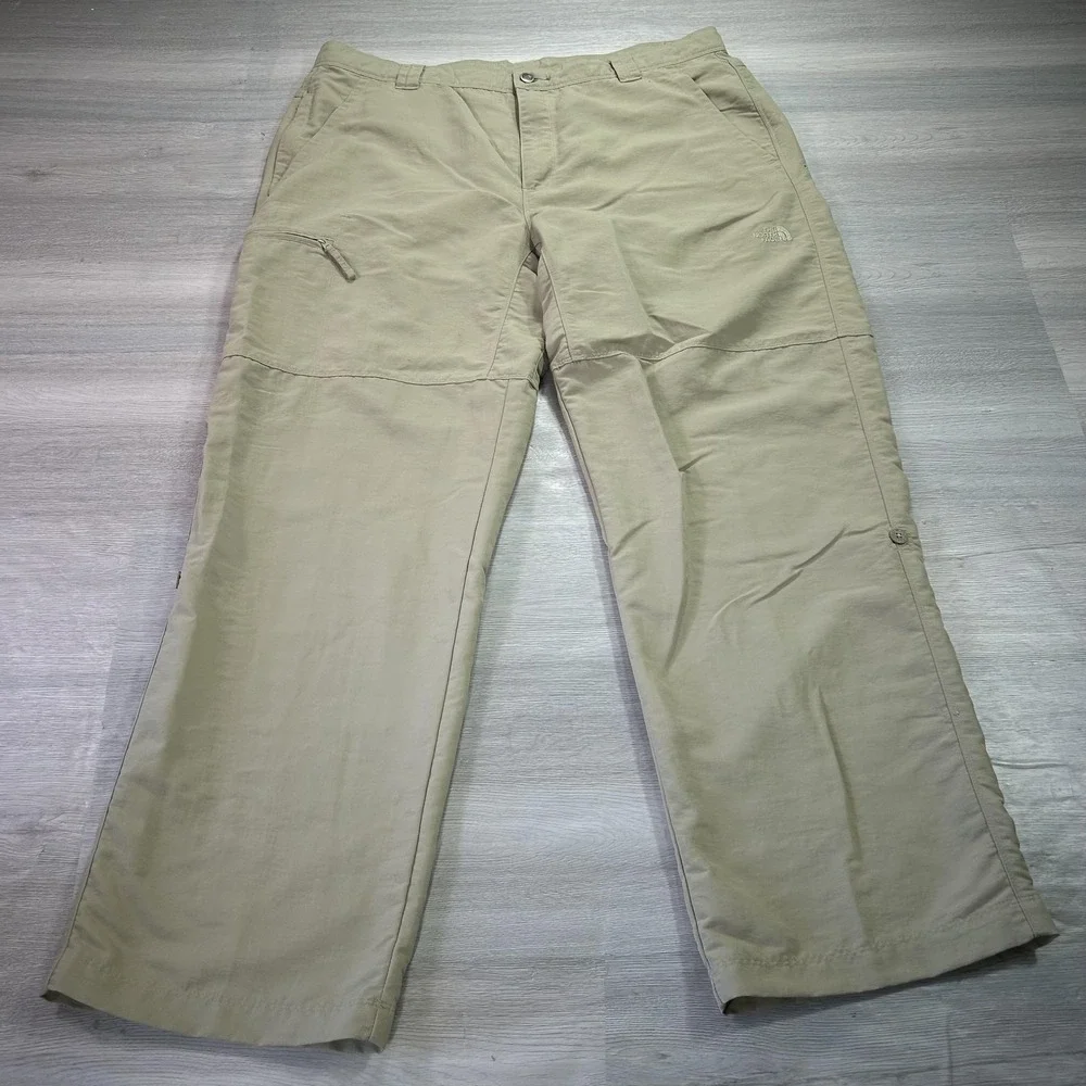 The North Face Pants Mens 40x31 Beige Nylon Hiking Zip Pocket Outdoor‎ Trail